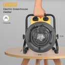 Room Heater with Digtal Thermostat, Grow Tent Heaters, Overheat Protection, Fast Heating for Green House, Flower Room, Medium, Yellow