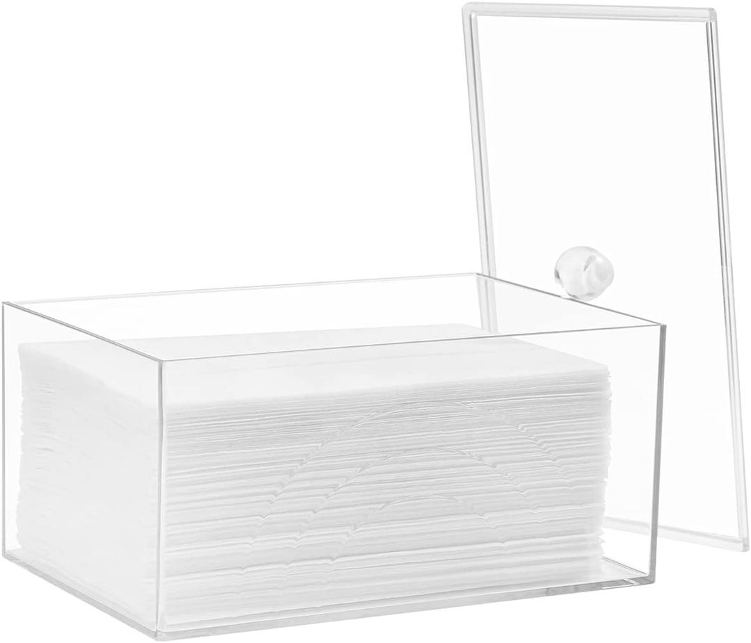 Zoocatia Farmhouse Laundry Dryer Sheet Holder Clear Detergent Pods Container Dryer Balls Dispenser with Lid, Organization and Storage Box for Laundry Room, Bedroom, Desk