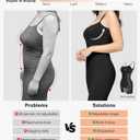 Popilush Bodycon Dresses for Women Shapewear Tummy Control Maxi Dress Built in Bra Spaghetti Strap Formal Party Summer (Black, L)