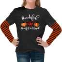 Remimi Unisex Kids Christmas Long Sleeve Shirt Xmas Print Stripe Shirts 2-12 Years (Black)