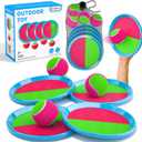 Bennol Toss and Catch Ball Game for Kids, 4 Paddles, 4 Balls & Storage Bag, Outdoor Toys for Ages 3-10, Yard Backyard Beach Games