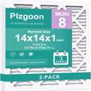 14x14x1 Air Filter MERV 8 (2 Pack) MPR 600 Pleated Air Furnace Filters Replacement Compatible with Air Conditioner HVAC AC Furnace (Exact Dimensions: 13 3/4x13 3/4x3/4 Inches)
