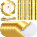 200 Pcs Disposable Paper Placemats and Napkin Rings Bulk Rustic Round Charger Place Mat Farmhouse Braided Rattan Tablemats for Summer Country Wedding Dinner Birthday Party (Metal)