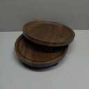 2 Pack Plant Caddy with Wheels, 12" Wood Rolling Plant Stand with 360 Lockable Wheels, Plant Stands Outdoor for Large Plants, Flower Cart Plant Dolly Plant Caster for Heavy Objects, Walnut