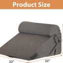 BIEEZZK Orthopedic Bed Wedge Pillow Set 3Pcs, Adjustable Memory Foam, Pillow Wedge for Post Surgery, Back Pain Relief, Triangle Pillows for Acid Reflux, Snoring, GERD, Dark Grey