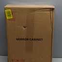 Plastic Medicine Mirror Cabinet for Bathroom 16 x 20 inch, Surface and Recessed Mount (White)