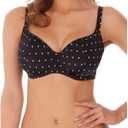 Freya Womens Jewel Cove Underwire Sweetheart Bikini Top (30F, Black)