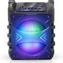 Top Tech Audio Jet-4 400W Bluetooth Speaker, 4" Woofer, Louder Volume, Crystal Clear Stereo, Rich Bass, 100ft Wireless Range, Mic Input, Portable Speaker  Blue