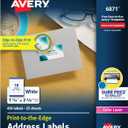 Avery Print-to-The-Edge Printable Address Labels with Sure Feed, 1-1/4" x 2-3/8", White, 450 Blank Mailing Labels (06871) (Laser)