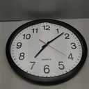 Bernhard Products Black Wall Clock Silent Non Ticking - XL 18 Inch Quality Quartz Battery Operated Round Easy to Read Home/Office/Classroom/School Clock