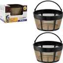 GoldTone Brand Reusable 8-12 Cup Basket Coffee Filter fits Hamilton Beach Coffee Makers and Brewers. Replaces your Hamilton Beach Reusable Coffee Filter - BPA Free (2 Pack)