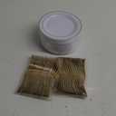 Gold Plastic Plate Set (50 Guests), Plastic 6" Plates 50 Forks