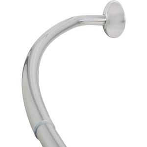 Zenna Home NeverRust Aluminum Curved Shower Curtain Rod, 44 to 72 Inches, Chrome