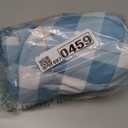 Smiry Rectangle Picnic Table Cloth, Elastic Waterproof Fitted Vinyl Tablecloths, Flannel Backed Buffalo Plaid Table Covers for Dining, Camping, Outdoor (White and Aqua, 30" x 48")