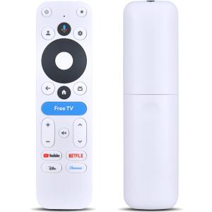 Voice Replacement Remote Control for onn 4K Pro/Plus Streaming Device(2024), Compatible with ONN Google TV 4K Pro/Plus Streaming Box (White)