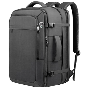 Carry on Backpack for 1-10 Days Trips, Extra Large 40L-50L Travel Backpack TSA Approved, Expandable Laptop Bagpack, Water Resistant Bag Compatible with 17.3 inch Laptops, Black