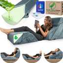 Lunix 6pcs Orthopedic Bed Wedge Pillow Set, Post Surgery Aloe Vera Memory Foam for Back, Neck, Leg Pain Relief, Adjustable Sitting Pillow for Sleeping, Acid Reflux and GERD, with Hot Cold Pack, Navy
