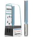 KEENTECH Carbide Tipped Extra Long Straight Router Bit for Woodworking, 1/2" Shank, 1/2" Cutting Diameter x 3" Cutting Depth, with Storage Case