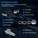 LesNau Timing Belt Kits with Water Pump for Car Engine Compatible with 2003-2018 Honda Accord Pilot Odyssey Ridgeline Acura MDX RDX RL TL TSX ZDX - Replace TCKWP329, TKH-002, TKH002