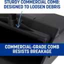Carlisle FoodService Products Duo-Pan Lobby Broom and Dustpan Set  36" Upright Broom with 2-Piece Handle and Pivoting Pan  Compact Commercial Floor Tool for Tight Spaces, Black