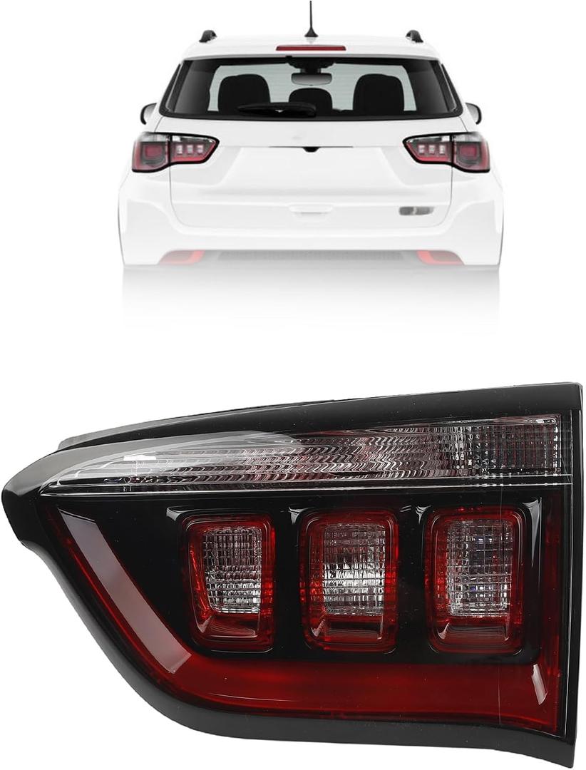 Right Passenger Side Inner Tail Light Assembly Compatible With 2017-2024 Jeep Compass CH2803115 55112836AB Rear Brake Lamp
