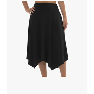 Knee Length Skorts Skirts for Women with Pockets High Waisted Athletic Skorts Womens Modest Midi Skirts Plus Size, 2XL