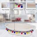 YELLOW LOTUS Large Gift Baskets Empty To Fill - 14 Cute Christmas Gift Baskets Empty for Women, Men, Graduation, Baby Toy Storage Boho Nursery Decor, White