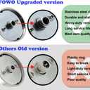 [Upgraded] DG64-00473A Stove Knobs Compatible with Samsung Gas Range/Oven/Stove, Sturdy Stainless Steel Reinforcement Ring, Top Burner Control Dial Knob Range Oven Replacement (5 Pack)