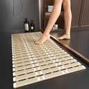 XIYUNTE Shower Mat Non Slip Bath Mat for Tub - 36 x 16 Inch Bathtub Mat Non Slip Shower Mats for Inside Shower, TPE Bath Mat with Suction Cups, Easy to Cut Bath Tub Mat, Brown