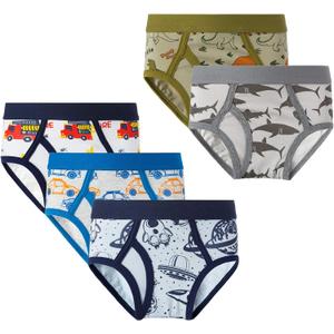 Winging Day Boys' Soft Cotton 5-Pack Brief Underwear Size 6T/ 7T
