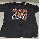 Christmas Cousin Crew Candy Cane Family Matching Holiday T-Shirt M