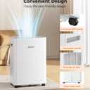 2500 Sq.Ft Dehumidifier for Basement with Drain Hose, SEMKAP 32 Pints Dehumidifiers for Home, Large Room, Bathroom, Bedroom, Low Noise With Smart Compressor, Intelligent Humidity Control, 24HR Timer