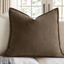 ZWJD Brown Pillow Cover 24x24 Chenille Throw Pillow Cover with Elegant Design Soft and Luxurious Decorative Throw Pillow for Couch, Bed, and Home Decor