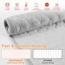 Deepsoon Heating Pad,Electric Heating Pads for Back,Neck,Abdomen,Moist Heating Pad for Shoulder,Knee,Arms,Legs,Dry/Moist Heat & Auto Shut Off,Christmas Gifts for Men and Women,Weighted Gray,24x12 Inch