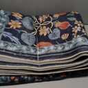 5x7 Washable Blue Floral Area Rug for Living Room Large Non-Slip Soft Rug for Playroom Vintage Low Pile Stain Resistant Carpet for Bedroom Kitchen Office Dining Kids Room