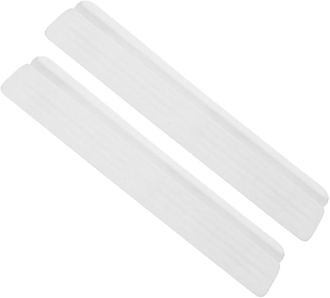 2Pcs Baby Gate Support Feet Accessories for Stairs Adjustable Height Ramp Plastic for Child and PET Simple Walk-Through White