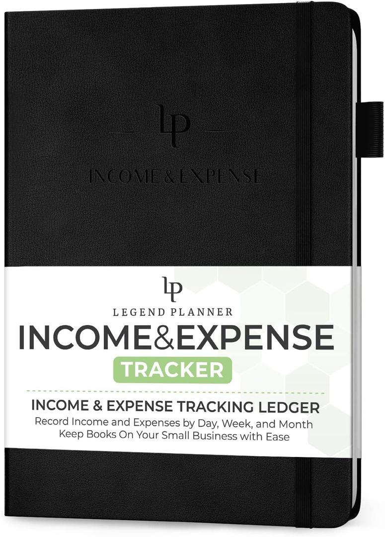 Legend Income & Expense Tracker – Bookkeeping Record Book– Accounting Ledger – Small Business Supplies Account Notebook, 7x10″ (Black) Legend Income & Expense Tracker – Bookkeeping Record Book– Accounting Ledger – Small Business Supplies Account Notebook, 7x10″ (Black)
