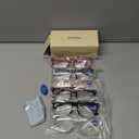CCVOO 6 Pack Blue Light Blocking Reading Glasses, Anti Headache/Glare/Eye Strain Readers Computer Eyeglasses Women/Men (6 Pack Mix,4.00)