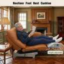 Recliner Foot Rest Cushion with Side Handle, Leg Elevation Pillow for Lift Chair, 4-Level Adjustable Height Wedge for Recovery After Back or Knee Surgery,Gray, 23.6 x 15.7 x 7.5 inches