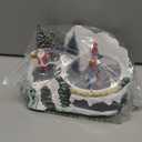 MerryPulse Christmas Village Scene Animated Skating Pond, LED Lights & 8 Classic Musical, Winter Moving Ice Skating Rink Decoration for Home Indoor Display (Santa, Multicolor)