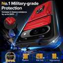 for Google Pixel 10/10 Pro & Pixel 9/9 Pro Case Wallet, Built-in Card Holder Case with Stand, Heavy Duty Shockproof Full Body Kickstand Cover, Phone Case with Screen Protector Red