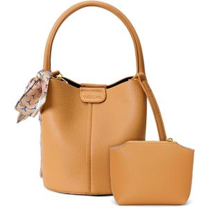 Mini Bucket Bags for Women, Vegan Leather Small Crossbody Purse with Removable Straps Trendy Top Handle Shoulder Straps
