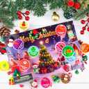 Christmas Slime Kit - 24 Pack Slime Party Favors for Kids, Xmas Stickers & Charms, Christmas Stocking Stuffers for Kids, Super Soft, Non-Sticky, DIY Surprise Slime for Girls & Boys