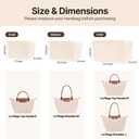 Waterproof Premium Nylon Purse Organizer Insert for Longchamp Le Pliage Tote Bag (Beige, Large)