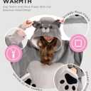 OLAOLA Cat Wearable Blanket Hoodie for Adult, Oversized Animal Hooded Blanket with Pockets & Sleeves, Soft Sherpa Cat Style Sweatshirt Comfy for Birthday Gifts