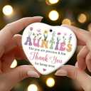 5 x Auntie Ornament 2025 - Auntie Christmas Ornament, Gifts for Aunt from Niece, Nephew for Aunts, Sister - Ceramic Ornaments Xmas Decoration Idea for Great Aunt
