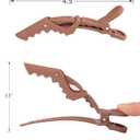 HH&LL Alligator Hair Clips for Styling, Sectioning, Neutral Matte Nonslip Crocodile Clip for Women of Thin Thick Curly Hair 10 Count (Pack of 1)