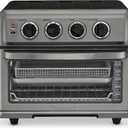 Cuisinart Air Fryer Toaster Oven with Grill, 1800W 8-1 Air Fryer Oven with Bake, Convection Bake, Grill, Broil and Warm Options, Large Capacity, 60-Minute Timer, TOA-70BKS, Black SS