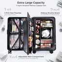 Hododou Rolling Makeup Case Cosmetology Case on Wheels Makeup Luggage Case