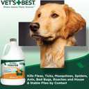 Vets Best Flea and Tick Home Spray Plant-Based Flea and Tick Treatment for Dogs and Indoor Use Natural Essential Oil Spray for Flea Control in the Home Made in USA 96 oz Refill